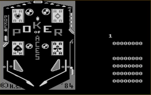 playfield of Commodore 4 Aces from 1984 